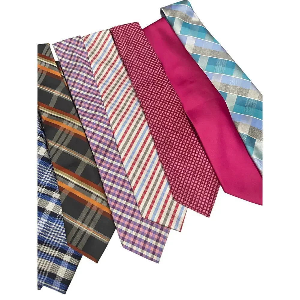 LOT OF 10 MEN DRESS TIES COLORFUL ELEGANT CHIC OFFICE‎ ATTIRE PROFESSIONALISM